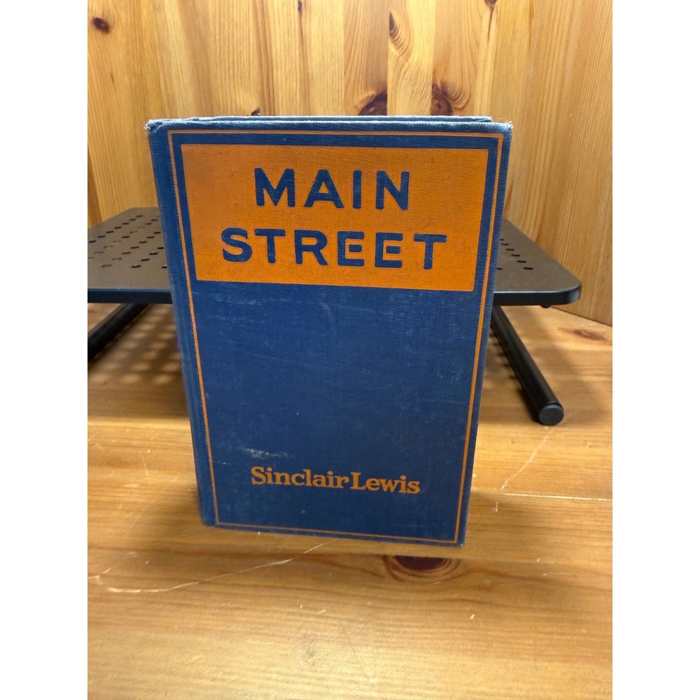 Main Street Sinclair Lewis 1921 Harcourt Brace Hardcover Antique Book